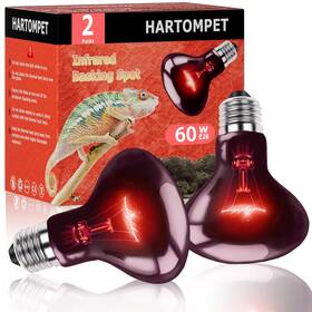 Hartompet 897137181551 60w Infrared Red Heat Lamp Inch Basking Spot Bulb For Reptiles Bearded Dragons