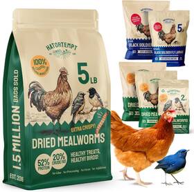 Hatortempt Dried Maelworms 5lb Mealworms 5 Lbs Premium Organic Non-gmo Pack Of 1
