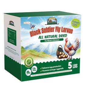 Hatortop 850069112066 5lb Dried Black Soldier Fly Larvae For Chickens 5 Pound Pack Of 1