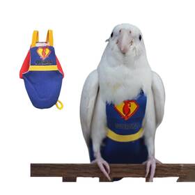 Haykiki 016392723687 Bird Diapers And Parrot Flight Suit Clothes With Leash Washable Reusable Pa