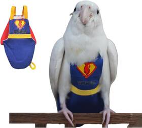Haykiki 313101898835 Bird Diapers And Parrot Flight Suit Clothes With Leash Washable Reusable Pa