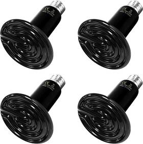 Healsmart 198401002232 Reptile Heat Lamp 150w 4-pack Ceramic Emitter No Light Emitting Bu