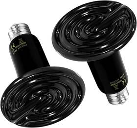 100w Healsmart 313020057009 Reptile Heat Lamp 2-pack Ceramic Emitter No Light Emitting Bulbs