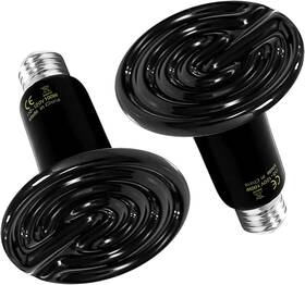 100w Healsmart 840166270554 Reptile Heat Lamp 2-pack Ceramic Emitter No Light Emitting Bu