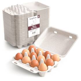 Hearty Produce 850052522162 Dozen Egg Cartons 30-pack Paper Pulp Reusable - Anti-crack M