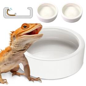 Helime 914713331419 Reptile Food Dish Bowl Worm Water Small 2.75in Lizard Gecko Ceramic P