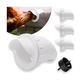 Hh123 Hello Hen Chicken Feeder Kit With 4 Ports 1 Hole Saw Diy Automatic F... Fast Ship