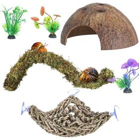 Ax-004 Hercocci Herccocci Hermit Crab Accessories 6pcs Toys Coconut Shell Hut Cl