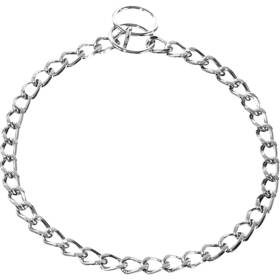 Herm Sprenger 022853073259 Chrome Plated Steel Dog Collar With Short Flat Links Choke Chain Two O-rings