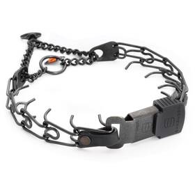 Herm Sprenger 022853281364 Black Stainless Steel Dog Collar With Quick Release Cliclock Buckle And Bioth
