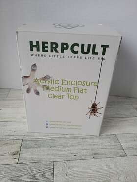 Ykl20b Herp Cult Acrylic Terrarium With Magnetic Lid By Herpcult Medium Flat Clear Top 8 Inch X6
