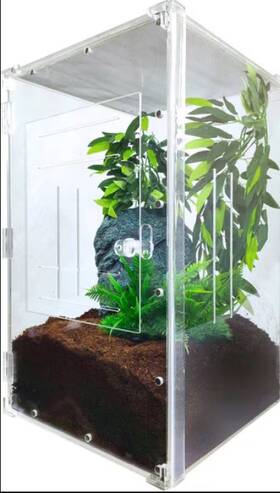 Ykl100b Herpcult Acrylic Front-opening Reptile Habitat 12-gal 12 Inch X12 X19 Nib