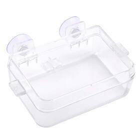 Hffheer 706092793201 Reptile Feeder Anti-ese Amphibians Dish Food Water Bowl Translucent Fe