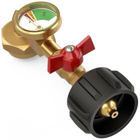 Yk41b Hicooi Propane Refill Adapter For 1 Lb. Tanks With Pressure Gauge And Valve Heavy-du