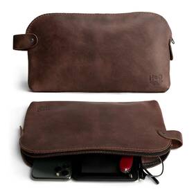 Hide & Drink 644221066805 And Large Rustic All Purpose Utility Bag For Cords Chargers Trav
