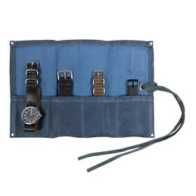 Hide & Drink 660042715104 And Waterproof Waxed Canvas Travel Watch Roll Organizer With 4 Slot