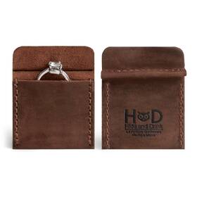 Hide & Drink 810015492802 And Full Grain Leather Wedding Ring Box Engagement Rings Case Pouc