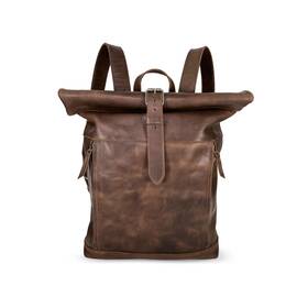 Hide & Drink 840186410275 And Roll Top Backpack Vintage Style Rucksack With Adjustable Shoul