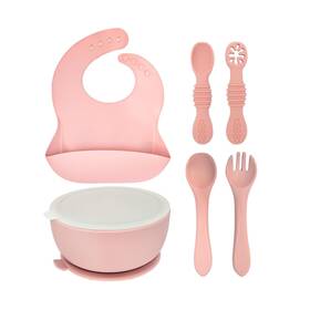 Sb06ab Hippobaby 6 Piece Baby Bowls With Suction And Lids Toddler Bowl Set 1 Bi