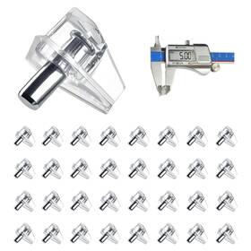 Sd532 Hiquodin 5mm Cabinet Shelf Pegs 32pcs Clear Plastic Support Clips Heavy-duty