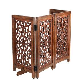 Homebia Designs 370621764224 Decorative Wooden Pet Gate Dog Fence Cat Foldable Adjustable Portab