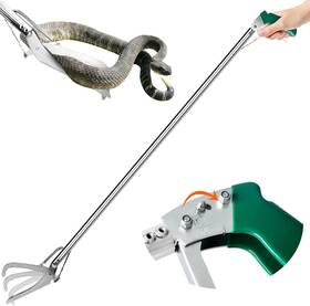 Homeya 313105587551 47 Inch Heavy-duty Snake Tongs Wide Jaw Reptile Grabber With Lock And Non-slip Handl