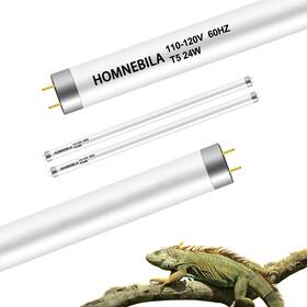 T5-24w-2p-tube Homnebila T5 10.0 Uvb Reptile Light Bulb 24w Uva For Reptiles 2 Pack Rept