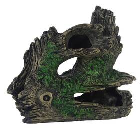 Jzba-adwood01ok Honeteek Resin Hollow Tree Trunk Aquarium D Cor Wood Hideout Caves Ornament Fish Ta