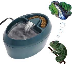 Hoqqf 744759674524 Reptile Chameleon Waterfall Drinking Fountain Food Bowl Water Cantina Dripper F