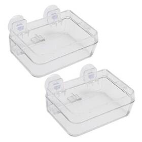 Xt107 Hoypeyfiy 2pcs Chameleon Feeding Bowl Reptile Food Water Dish Gecko Feeders For