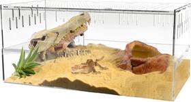 Hrui 445048771773 Reptile Terrarium Tank Hermit Crab Bearded Dragon Enclosure Cage