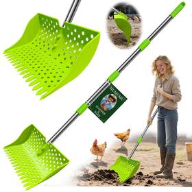 Cpsr-679 Humumu 12-inch 2-in-1 Chicken Poop Scooper And Rake Us Patent Pending 3-s