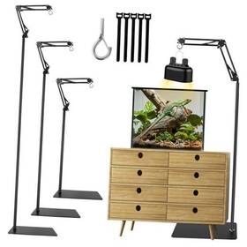 Hz002 Hygger Zoo Reptile Heatamp Stand Adjustable For Reptiles 7.87-82.6 Inch With L