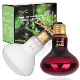 Hz011-100w Hygger Zoo Reptile Heat Lamp Red Light Bulbs For Reptiles 2pcs 100w Day And Night Infra