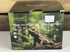 Hz019 Hygger Zoo Hugger Ho Led Uvb Reptile Light Fixture White New Open Box