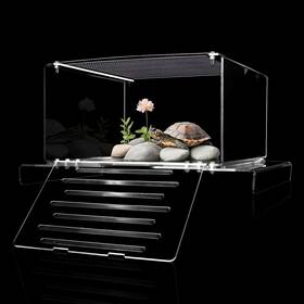 Wus-hz025 Hygger Zoo Turtle Basking Platform Dock Ramp For Red Eared Slider Non-slip Acrylic