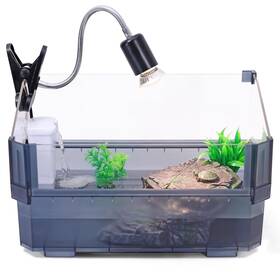 Hs-tt-bs-v1 Hypeside Small Turtle Tank Kit For Aquatic Turtles Complete Starter Habitat With