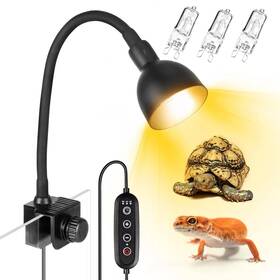 Hypool 973937720348 Reptile Heat Lamp Light With 2 Spare 50w G9 Base Bulb Dim