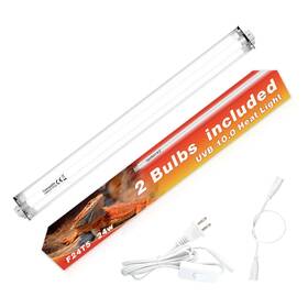 Hypool 973937720676 T5 Uvb Reptile Light Fixture Including 2 Pack Bulbs Ho 24w Amp