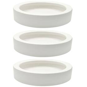 Hs-2203212051 Ihomeset 3 Pcs Reptile Food Bowl Ceramic Water Feeder For Lizard 2.7 Inch White
