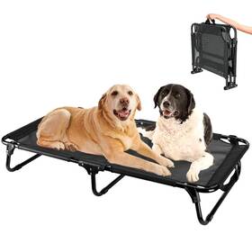 Ipixune 637586990052 Elevated Dog Bed Foldable Pet With No Setup Cooling Raised Bre