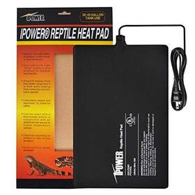 Ipower 810000175437 8 By 12-inch Reptile Heat Mat Under Tank Heater Black
