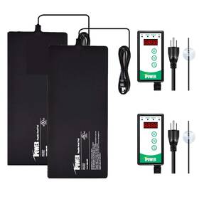 Ipower 840166210451 8 Inch X18 2-pack Reptile Heating Pad With Digital Thermostat Temperature Controller