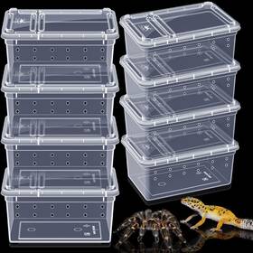 Dn-irenare-1995 Irenare 8 Pcs Reptile Breeding Box Plastic Spider Terrarium Tarantula Feed Inch