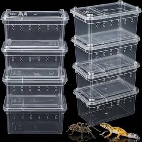 Dn-irenare-3426 Irenare 8 Pcs Reptile Breeding Box Plastic 4.33 X 2.76 2.95 Inch Clear
