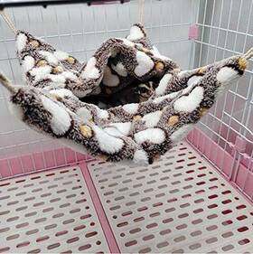 Ismarten 699987949015 Small Animal Hanging Hammock Pet Nap Sack Sleep Bag Bed Cage Hammoc