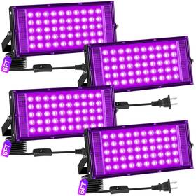 Suer-fl50w-tj-4p Isuerfy 4 Pack 50w Led Black Light Ip66 Waterproof Outdoor 50w-4 Purple