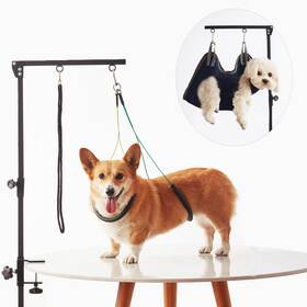 Iveken 762730319257 Home Dog Grooming Table Arm With Hammock 35 Inch Height Adjustable Gro