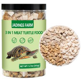 Jadingsfarm 747193149627 Turtle Food 5.7 Oz Natural Freeze-dried Meat - Chicken Duck Salmon Premiu