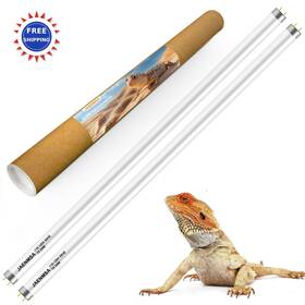 Xm-t5-24w-2p Jaenmsa Bearded Dragon Uvb Light Bulb T5 10 22 Inch 2 Pack Compatible
